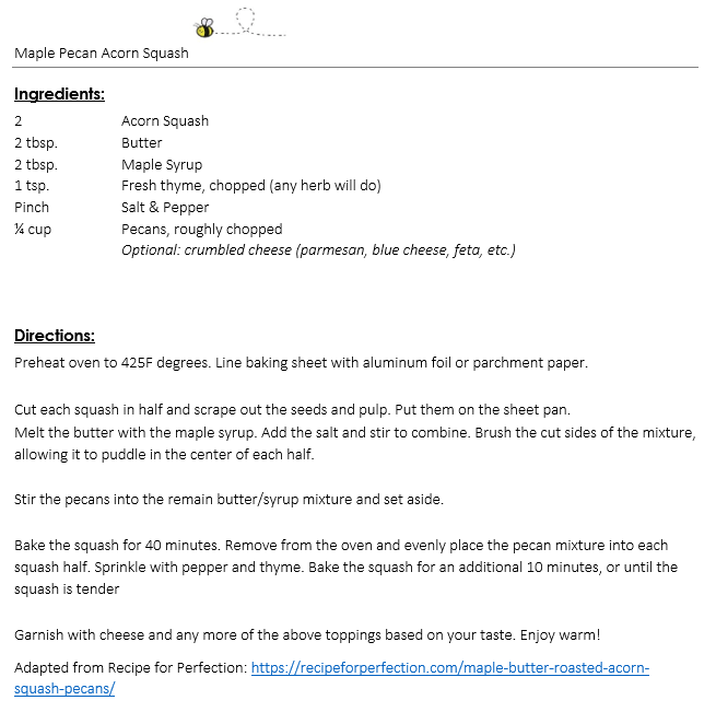 Maple Pecan Acorn Squash snippet