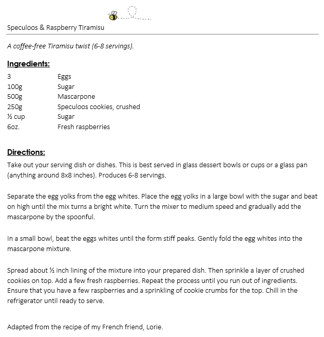 Speculoos &amp; Raspberry Tiramisu snippet