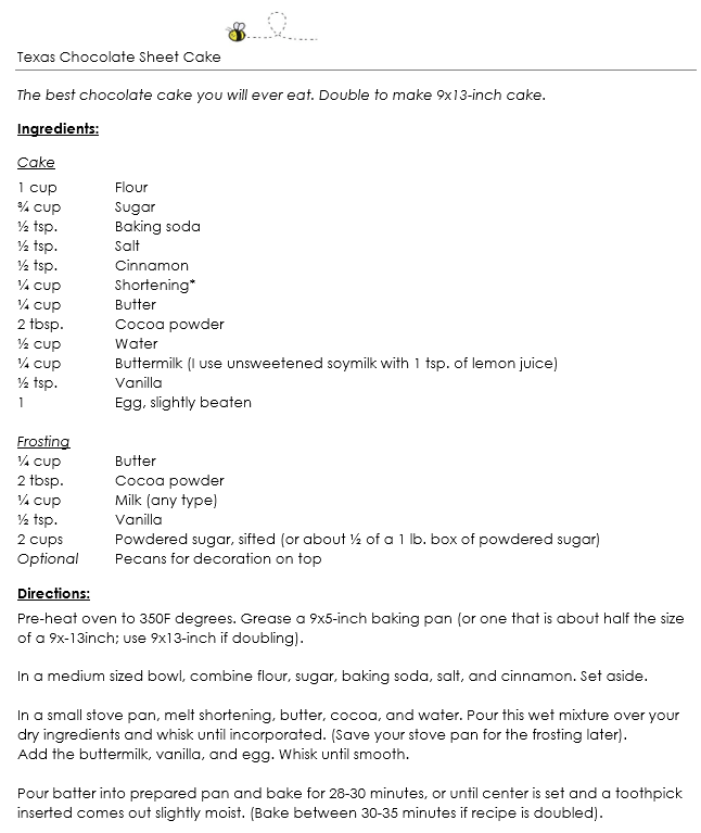 Texas Chocolate Sheet Cake snippet 1