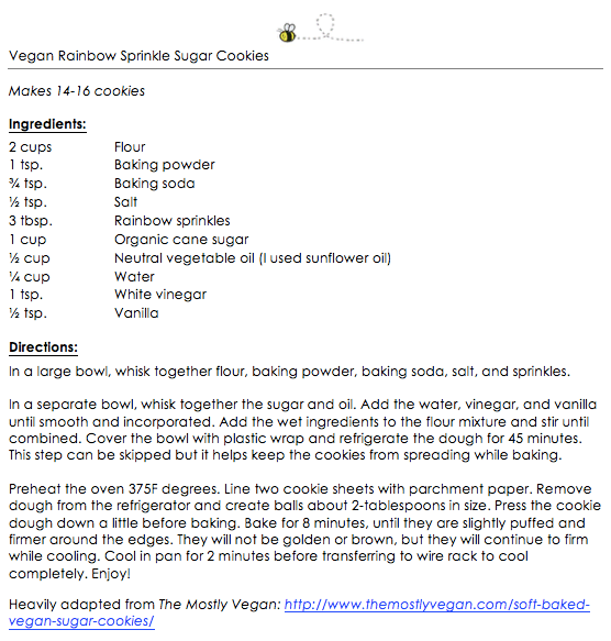 Vegan Rainbow Sprinkle Sugar Cookies snippet
