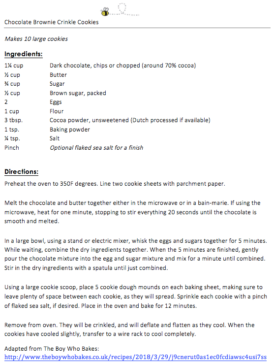 Chocolate Brownie Crinkle Cookies snippet