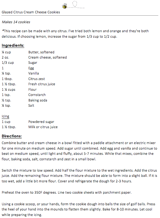 Glazed Citrus Cream Cheese Cookies snippet 1