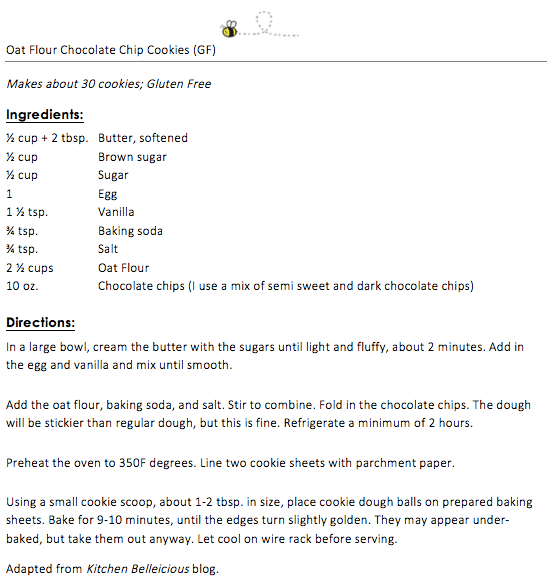 Oat Flour Chocolate Chip Cookies (GF) snippet