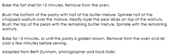 Pear Tart with Ginger &amp; Walnuts snippet 2