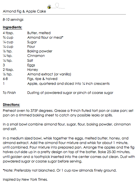 Almond Fig &amp; Apple Cake snippet