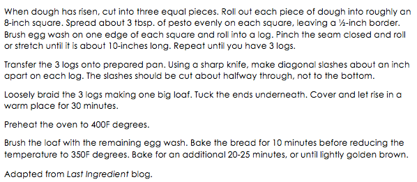 Braided Pesto Bread snippet 2