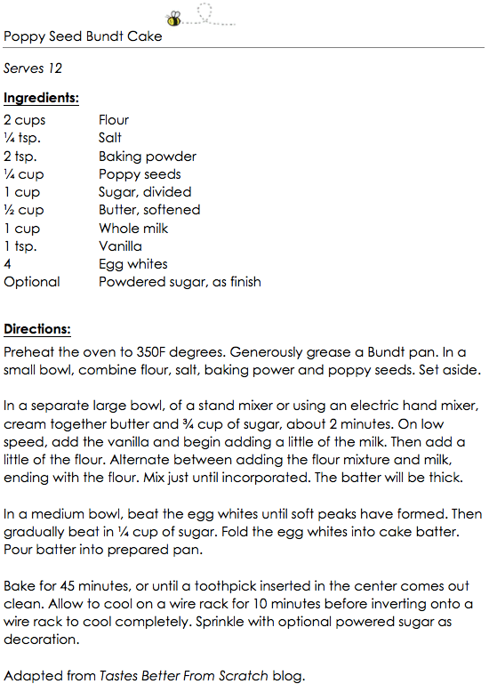 Poppy Seed Bundt Cake snippet