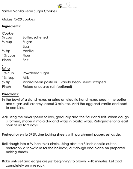 Salted Vanilla Bean Sugar Cookies snippet 1