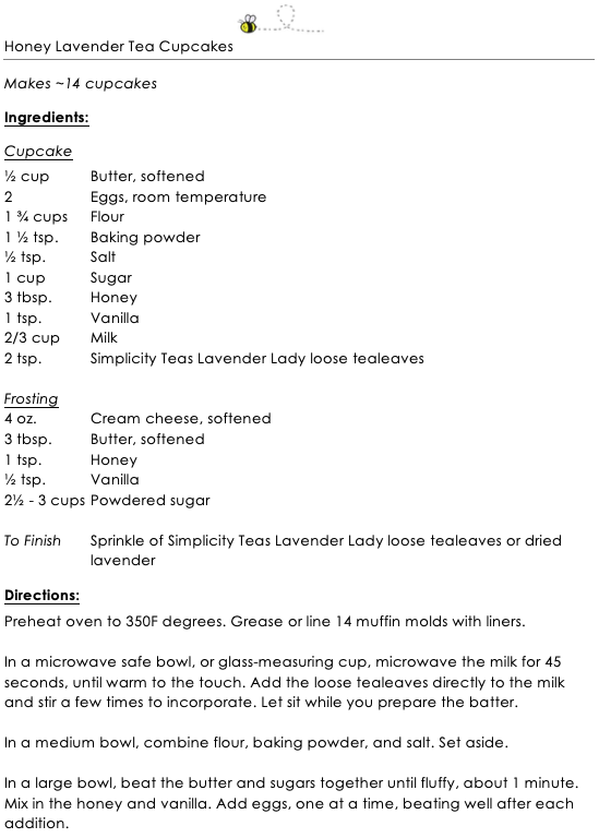 honey lavender tea cupcakes snippet 1