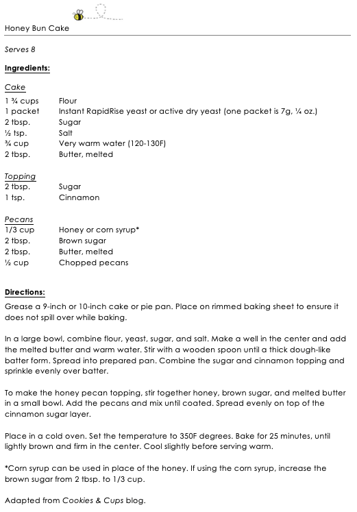 Honey Bun Cake snippet