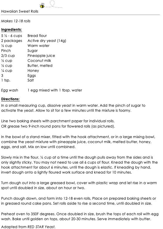 Hawaiian Sweet Rolls snippet