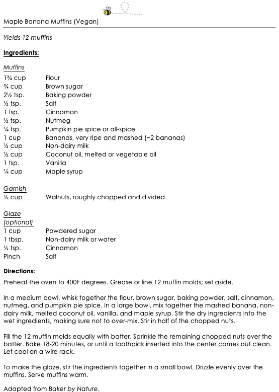 Maple Banana Muffins (Vegan) snippet